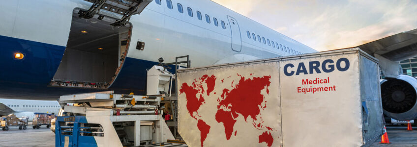 Cargo loading on plane